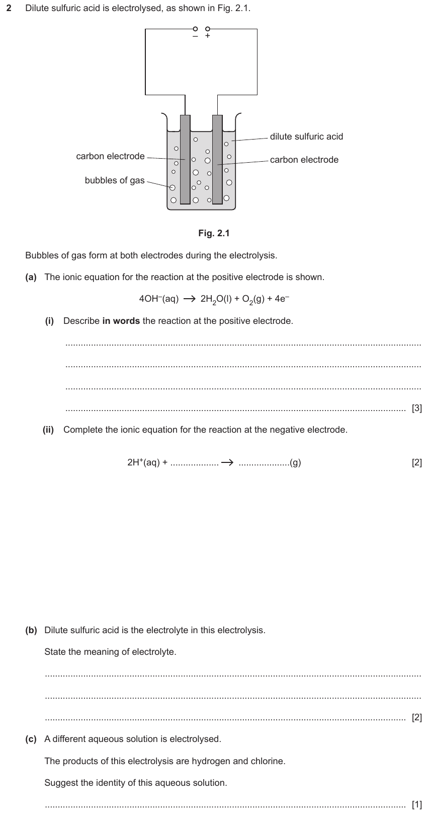 IGCSE 0653 May/Jun 2023 Paper 43 Q2 — Electrochemistry