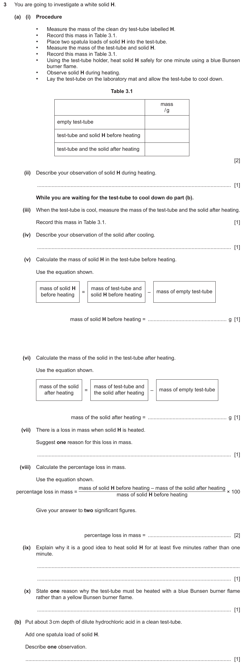 IGCSE 0653 May/Jun 2023 Paper 52 Q3 — Acids, Bases & Salts