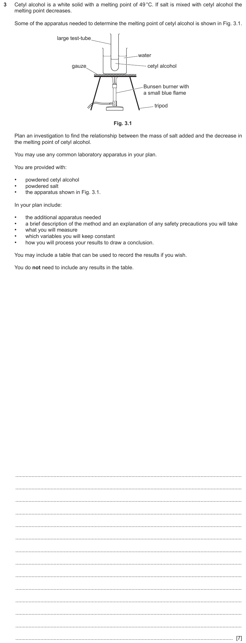 IGCSE 0653 May/Jun 2023 Paper 61 Q3 — States of Matter & Particles