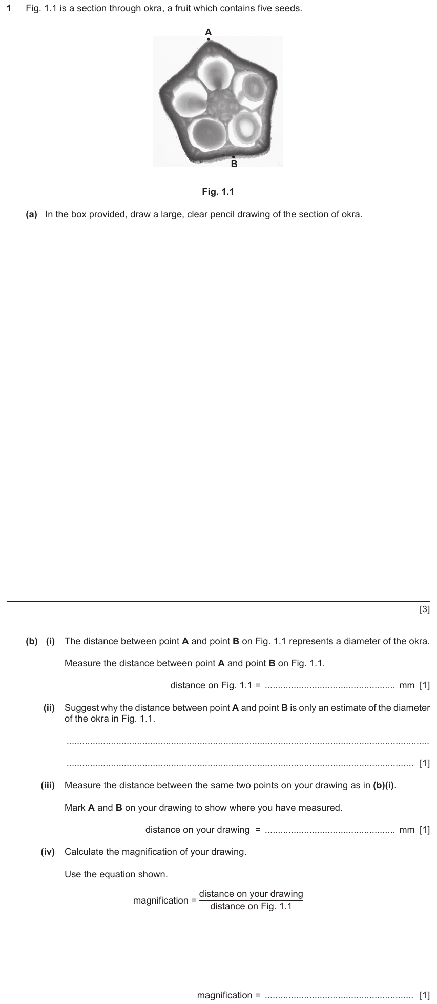 IGCSE 0653 May/Jun 2023 Paper 62 Q1 — Human Nutrition