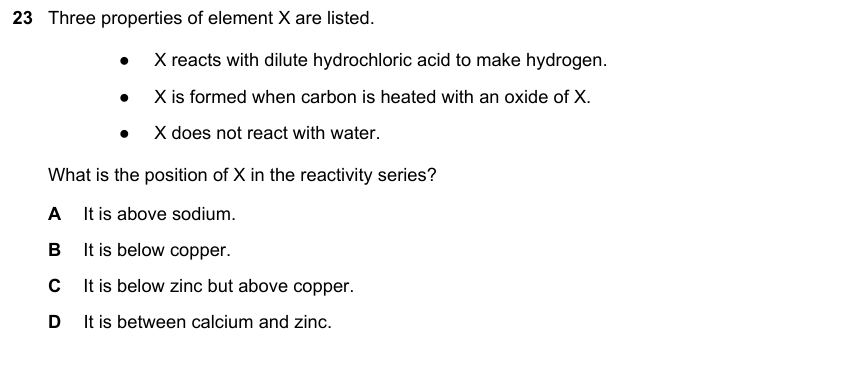 IGCSE 0653 May/Jun 2024 Paper 11 Q23 — Organic Chemistry
