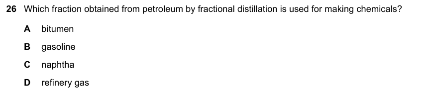 IGCSE 0653 May/Jun 2024 Paper 11 Q26 — Organic Chemistry