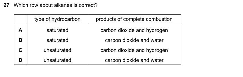 IGCSE 0653 May/Jun 2024 Paper 11 Q27 — Organic Chemistry