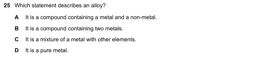IGCSE 0653 May/Jun 2024 Paper 12 Q25 — Organic Chemistry
