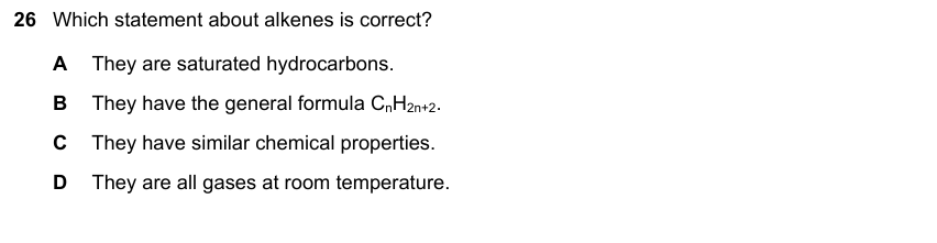 IGCSE 0653 May/Jun 2024 Paper 22 Q26 — Organic Chemistry