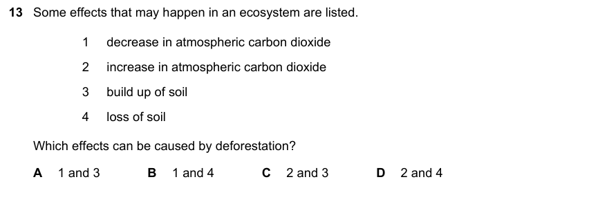 IGCSE 0653 May/Jun 2024 Paper 23 Q13 — Organisms & Environment