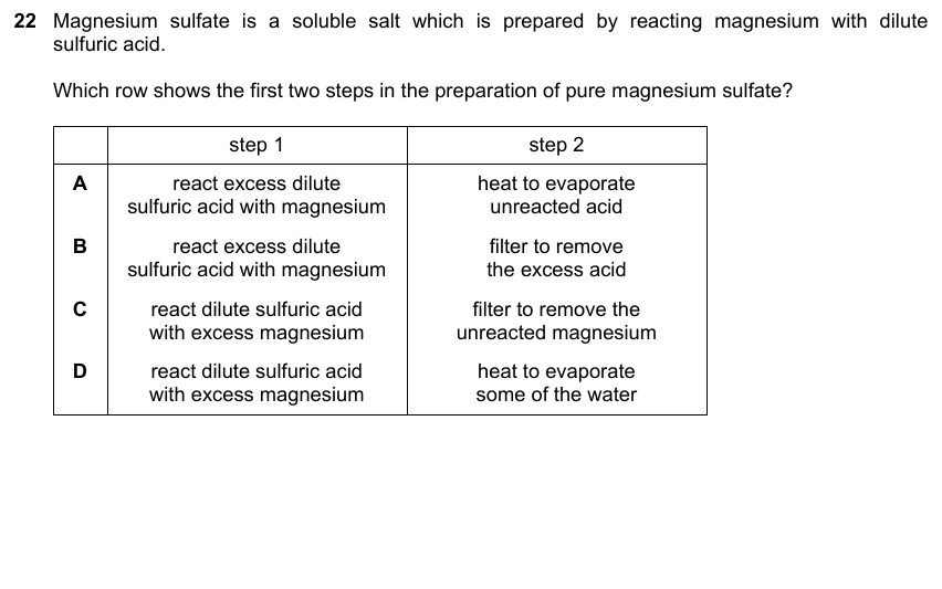 IGCSE 0653 May/Jun 2024 Paper 23 Q22 — Rate of Reaction
