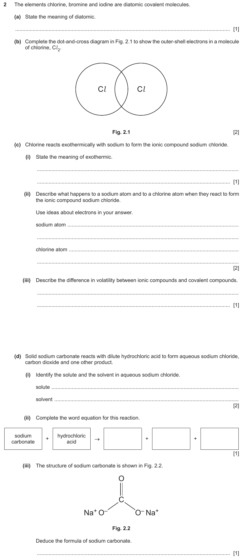 IGCSE 0653 May/Jun 2024 Paper 31 Q2 — Stoichiometry