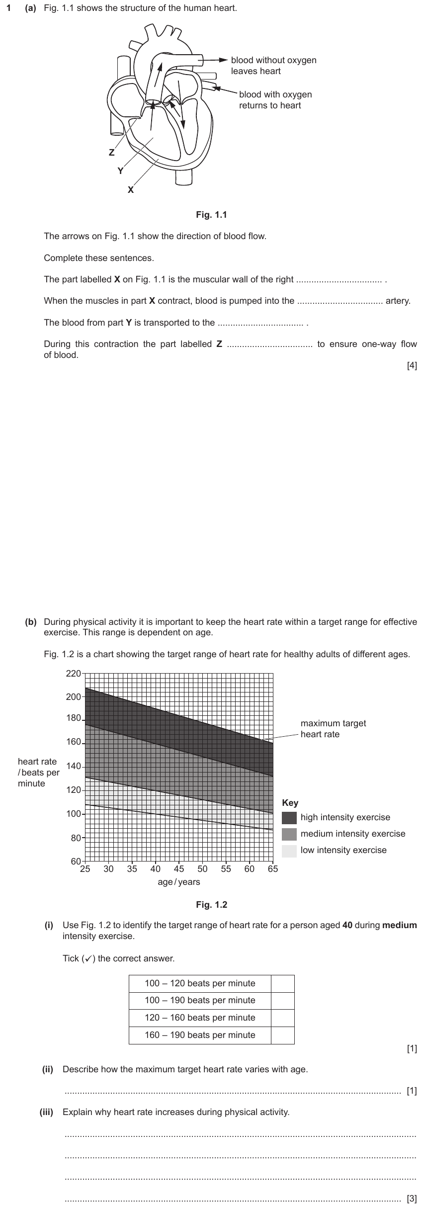 IGCSE 0653 May/Jun 2024 Paper 41 Q1 — Transport in Animals