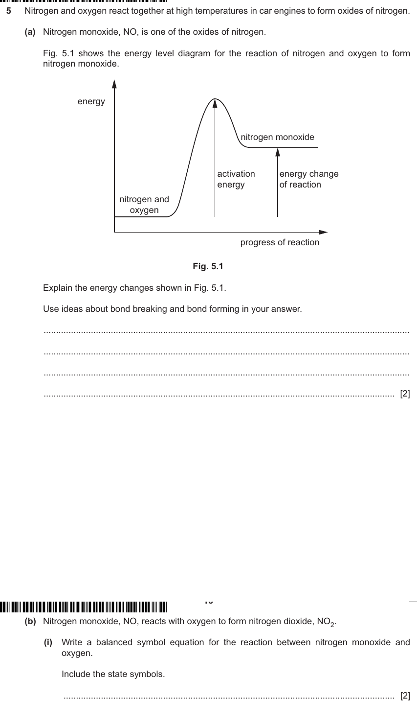IGCSE 0653 May/Jun 2024 Paper 42 Q5 — Chemical Energetics