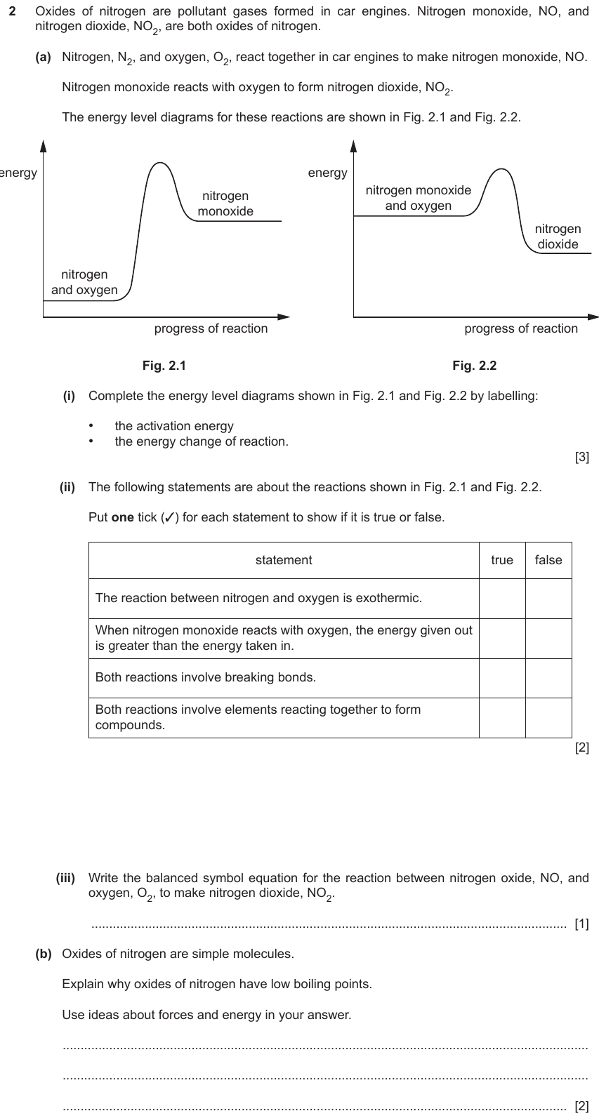 IGCSE 0653 May/Jun 2024 Paper 43 Q2 — Chemical Energetics