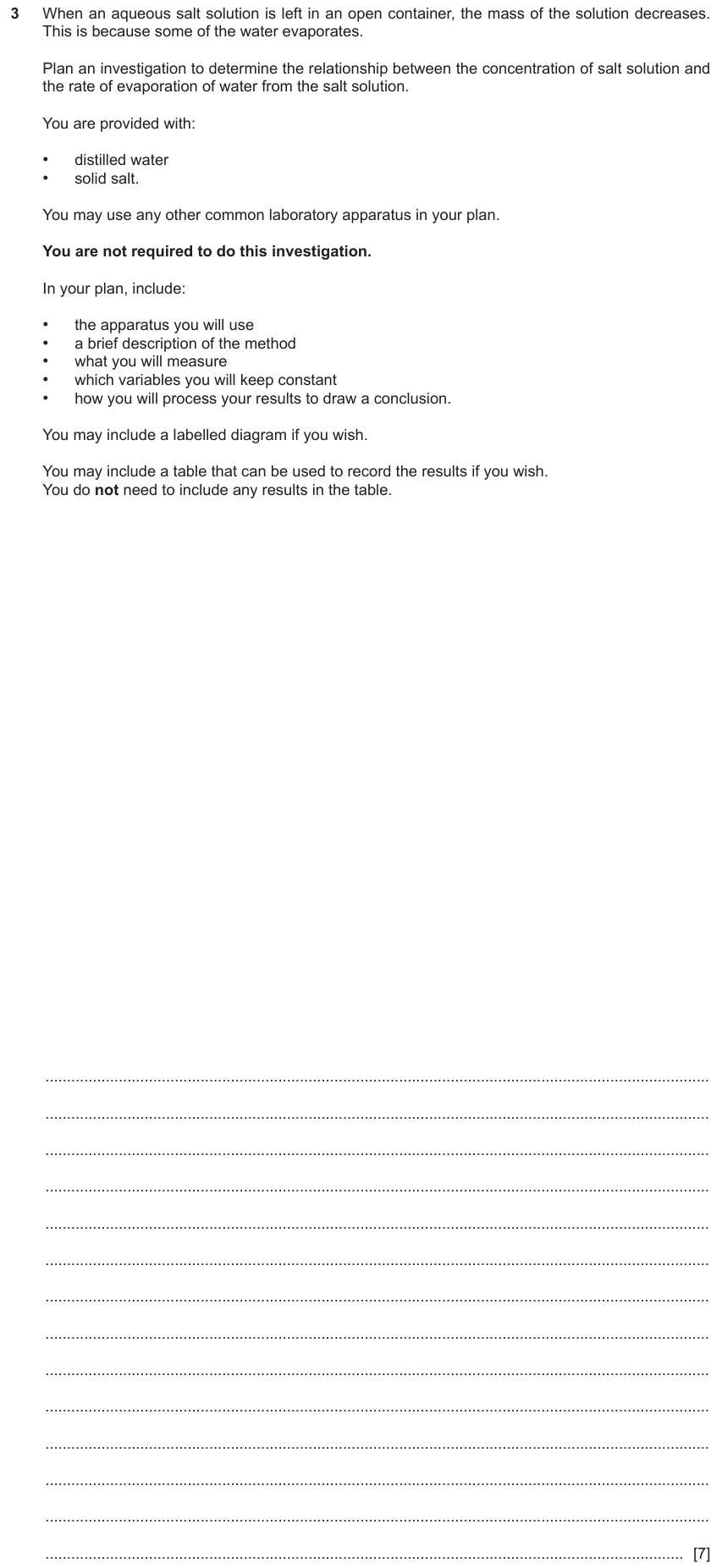IGCSE 0653 May/Jun 2024 Paper 52 Q3 — States of Matter & Particles