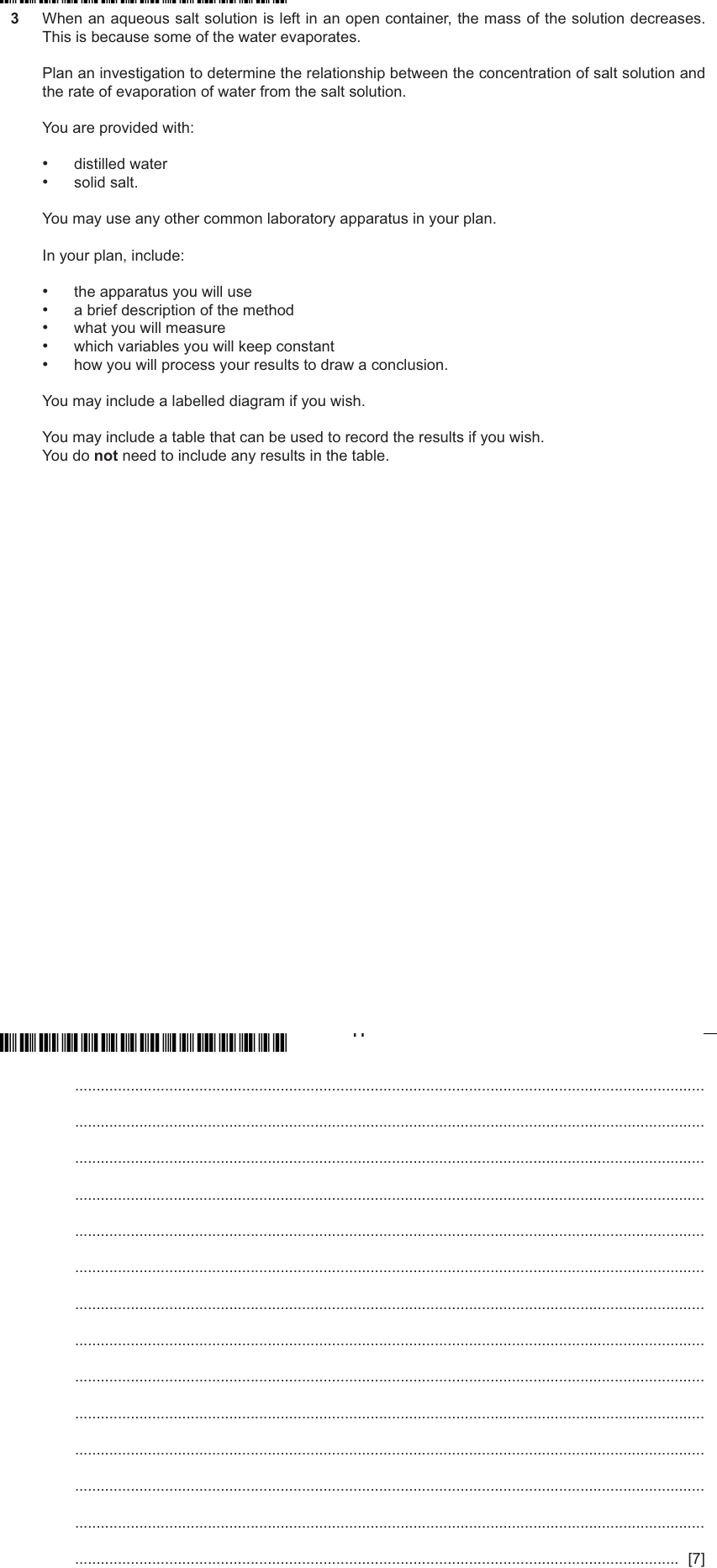 IGCSE 0653 May/Jun 2024 Paper 62 Q3 — States of Matter & Particles