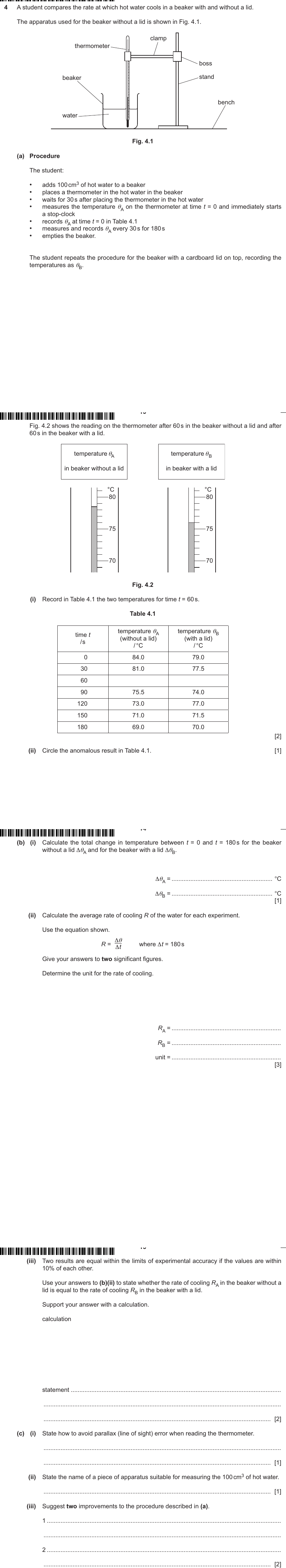 IGCSE 0653 May/Jun 2024 Paper 62 Q4 — Thermal Physics