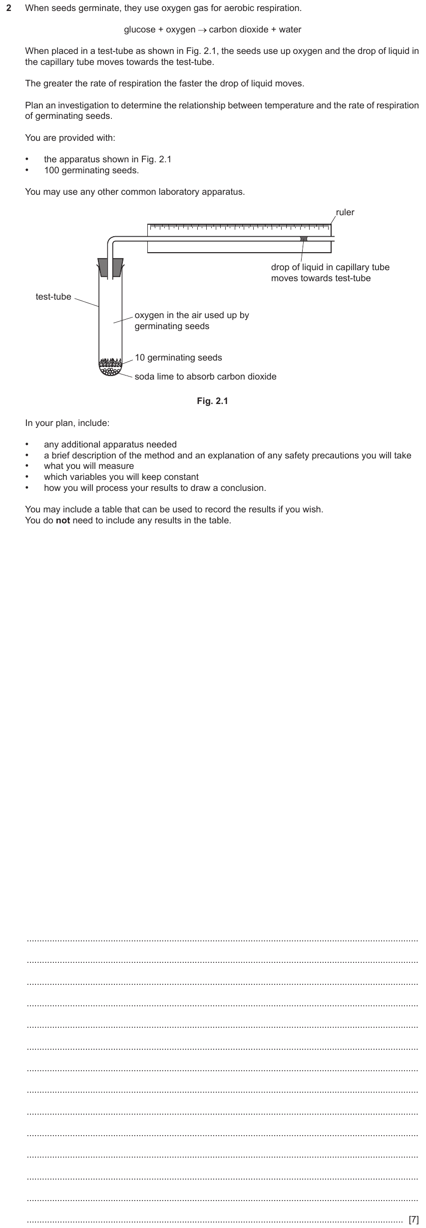 IGCSE 0653 May/Jun 2024 Paper 63 Q2 — Gas Exchange & Respiration