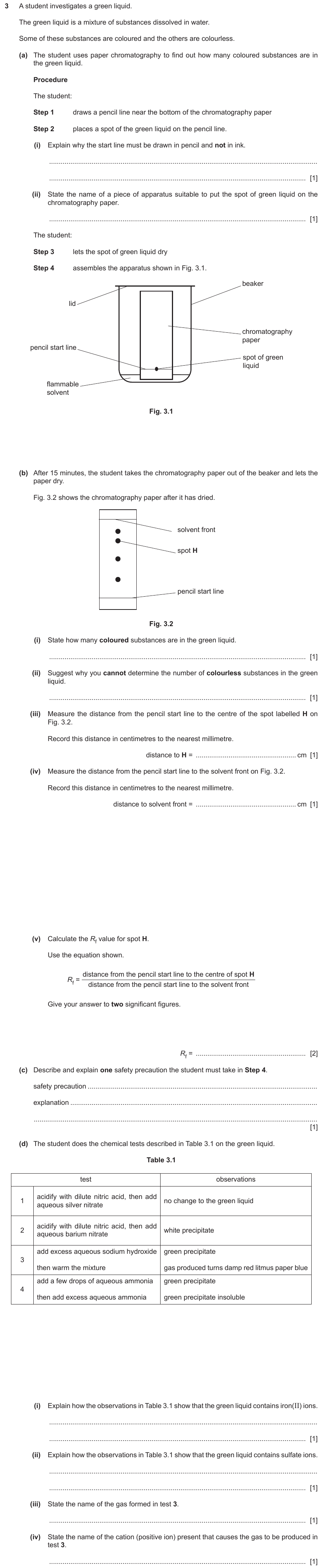 IGCSE 0653 May/Jun 2024 Paper 63 Q3 — Acids, Bases & Salts