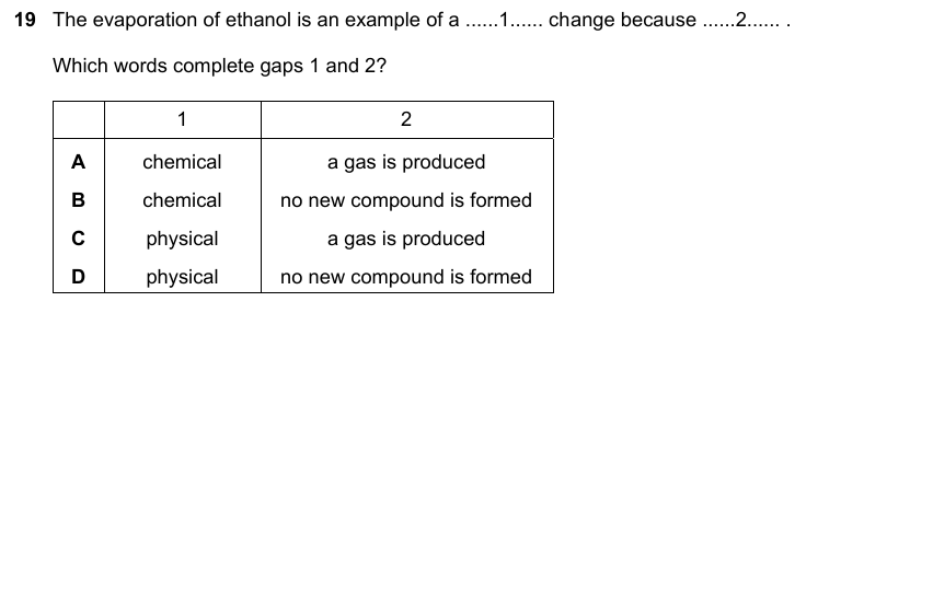 IGCSE 0653 May/Jun 2025 Paper 11 Q19 — Organic Chemistry