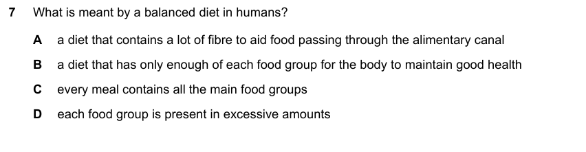 IGCSE 0653 May/Jun 2025 Paper 13 Q7 — Human Nutrition