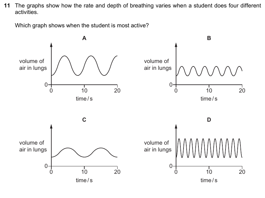 IGCSE 0653 May/Jun 2025 Paper 22 Q11 — Gas Exchange & Respiration