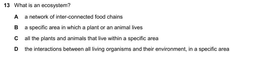 IGCSE 0653 May/Jun 2025 Paper 23 Q13 — Organisms & Environment