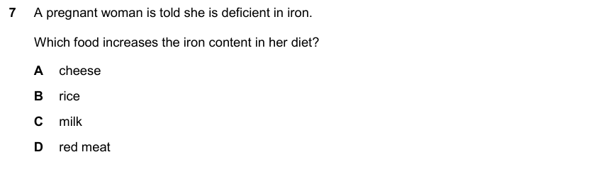 IGCSE 0653 May/Jun 2025 Paper 23 Q7 — Human Nutrition