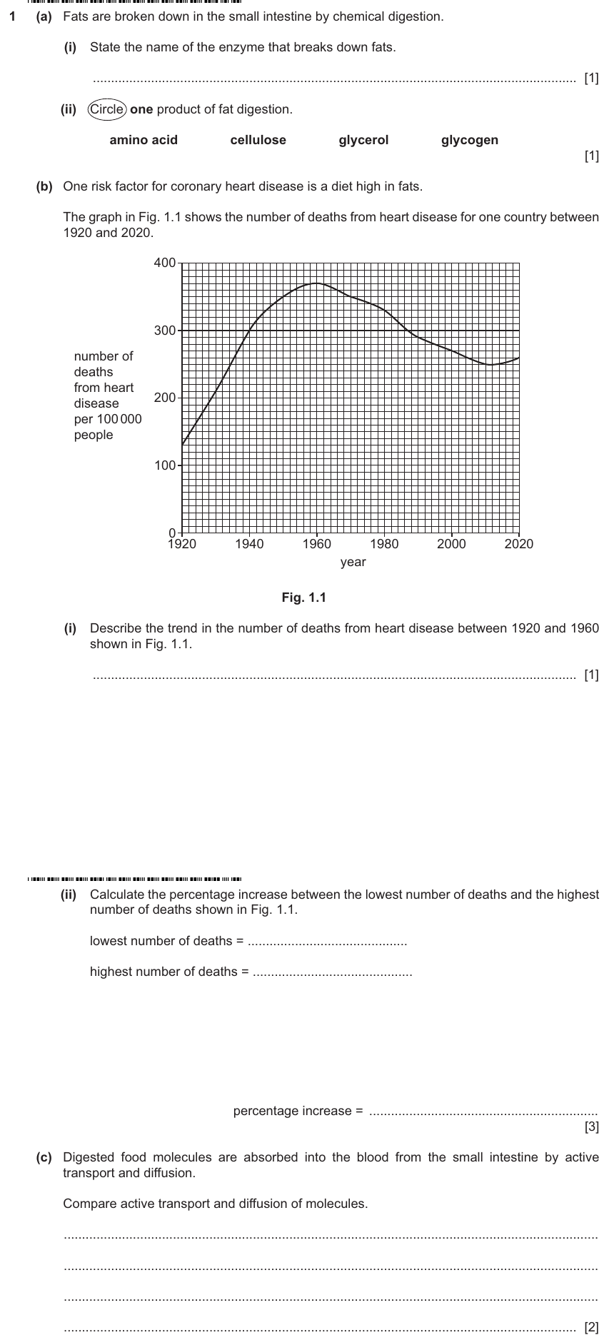 IGCSE 0653 May/Jun 2025 Paper 41 Q1 — Human Nutrition