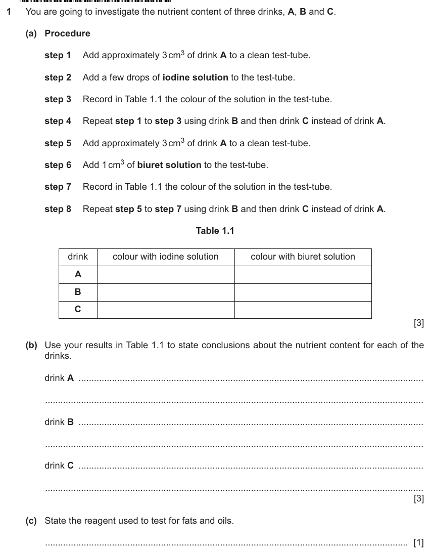 IGCSE 0653 May/Jun 2025 Paper 51 Q1 — Enzymes