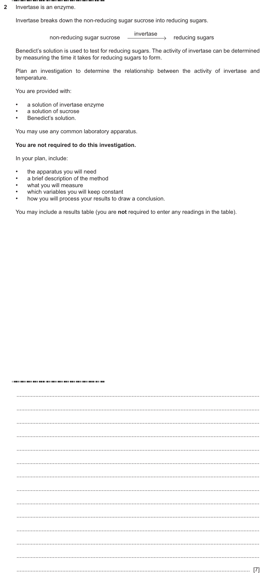IGCSE 0653 May/Jun 2025 Paper 51 Q2 — Enzymes