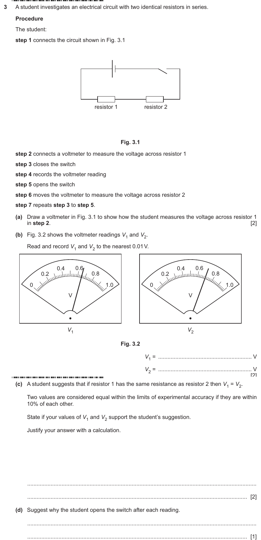 IGCSE 0653 May/Jun 2025 Paper 62 Q3 — Electricity & Magnetism