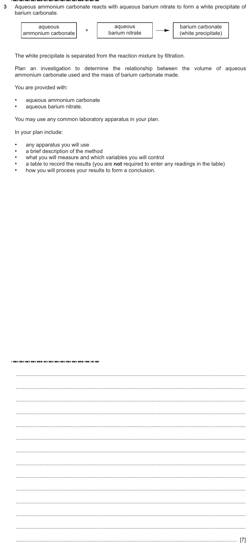 IGCSE 0653 May/Jun 2025 Paper 63 Q3 — Experimental Techniques & Analysis