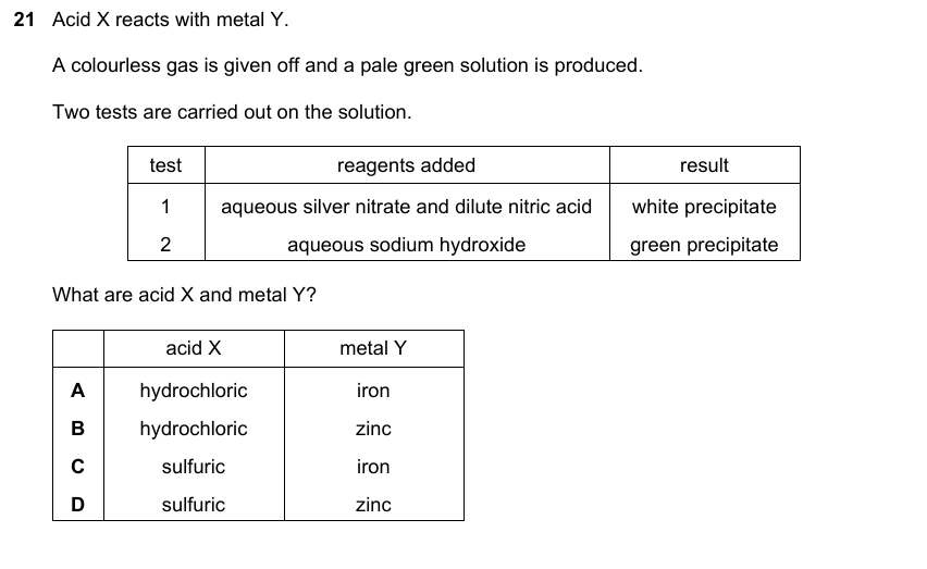 IGCSE 0653 Oct/Nov 2023 Paper 11 Q21 — Acids, Bases & Salts