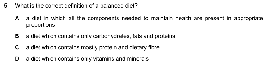 IGCSE 0653 Oct/Nov 2023 Paper 11 Q5 — Gas Exchange & Respiration