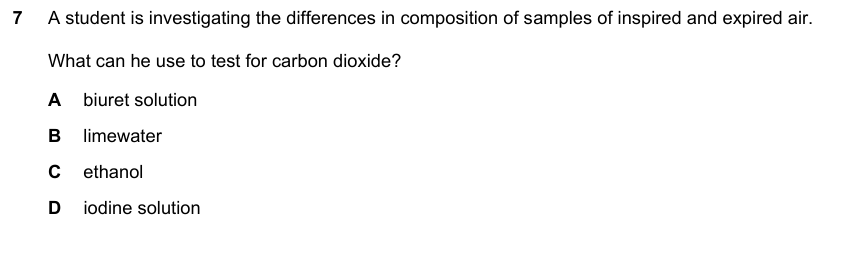 IGCSE 0653 Oct/Nov 2023 Paper 13 Q7 — Gas Exchange & Respiration