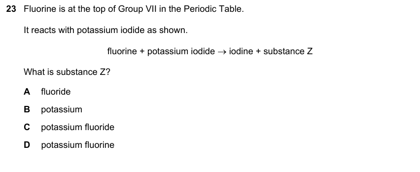 IGCSE 0653 Oct/Nov 2023 Paper 21 Q23 — Acids, Bases & Salts