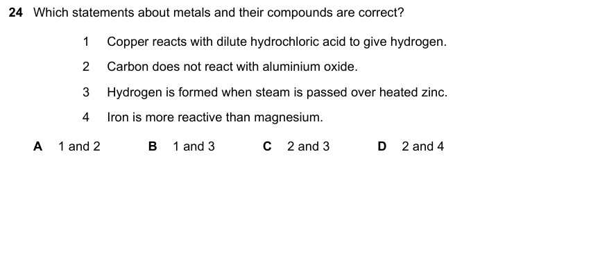 IGCSE 0653 Oct/Nov 2023 Paper 21 Q24 — Acids, Bases & Salts
