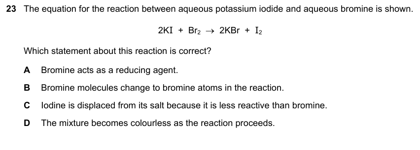IGCSE 0653 Oct/Nov 2023 Paper 22 Q23 — Acids, Bases & Salts