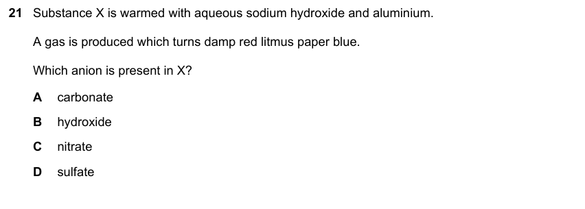 IGCSE 0653 Oct/Nov 2023 Paper 23 Q21 — Acids, Bases & Salts