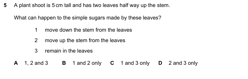 IGCSE 0653 Oct/Nov 2023 Paper 23 Q5 — Gas Exchange & Respiration