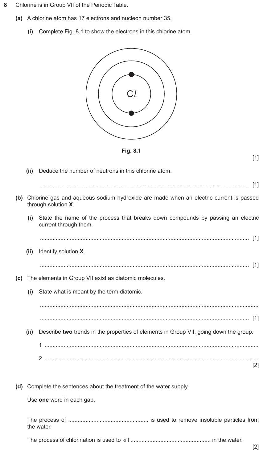 IGCSE 0653 Oct/Nov 2023 Paper 31 Q8 — Acids, Bases & Salts