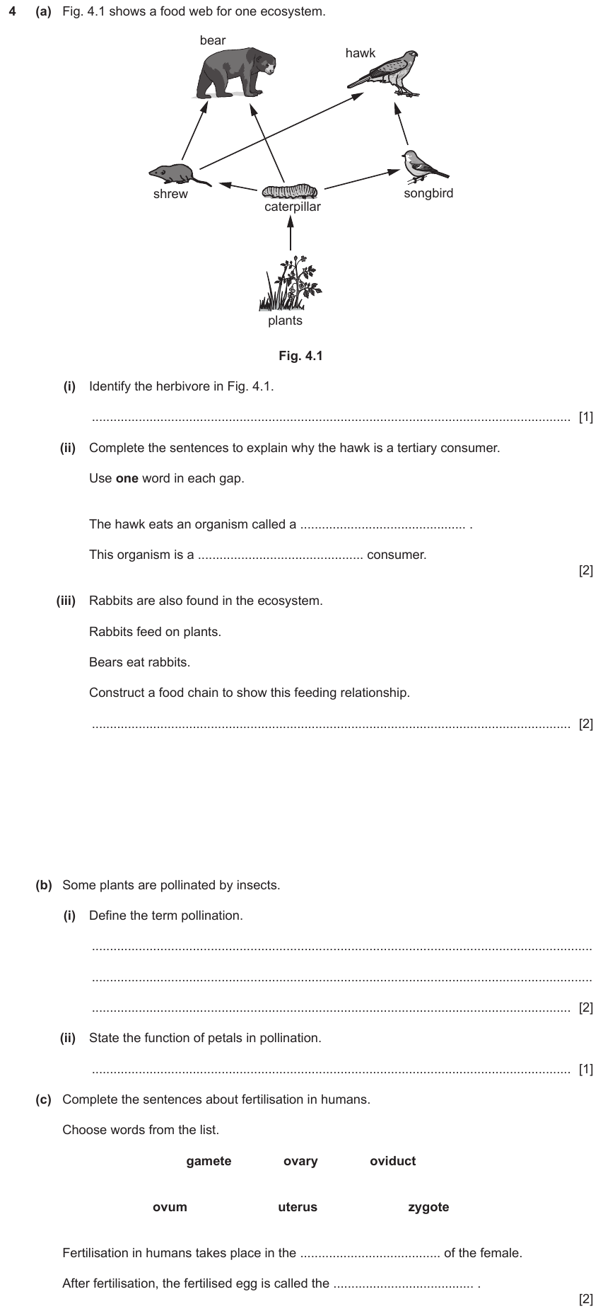 IGCSE 0653 Oct/Nov 2023 Paper 32 Q4 — Variation & Selection