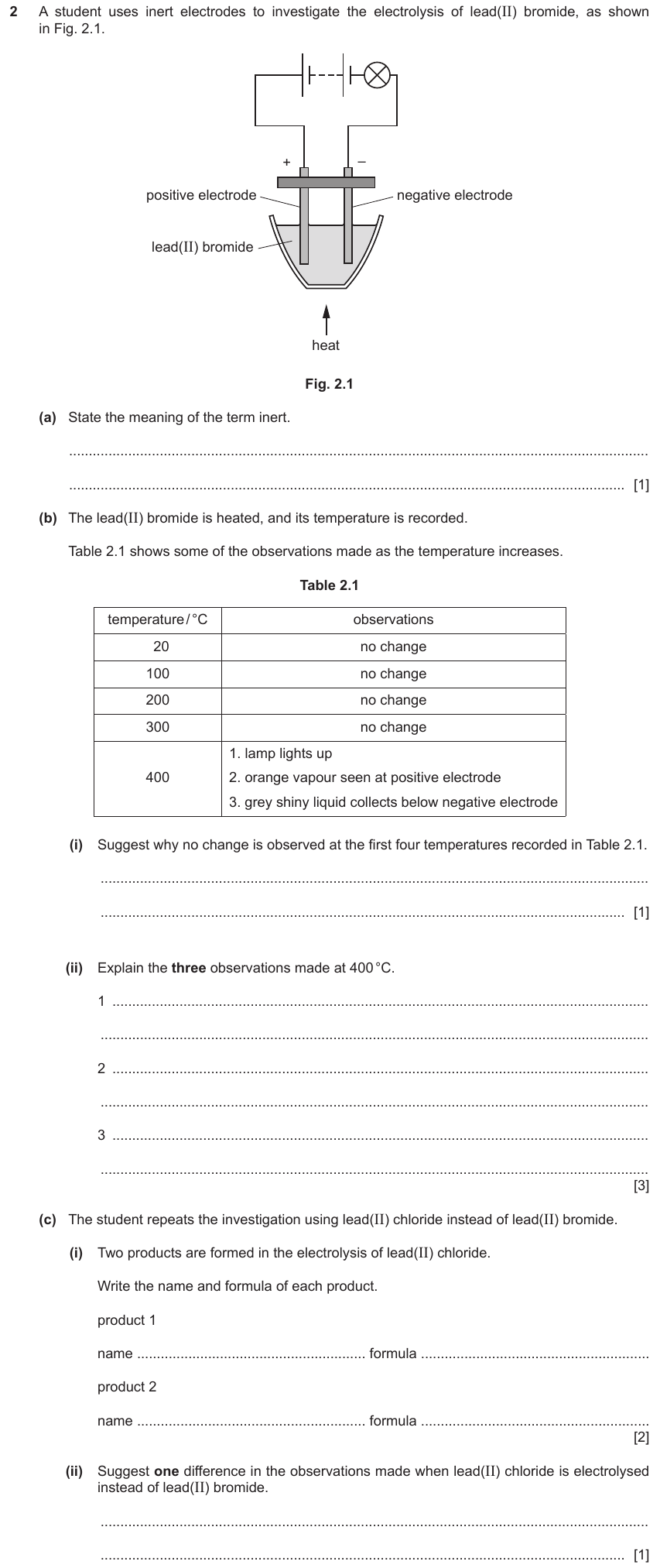 IGCSE 0653 Oct/Nov 2023 Paper 41 Q2 — Electrochemistry