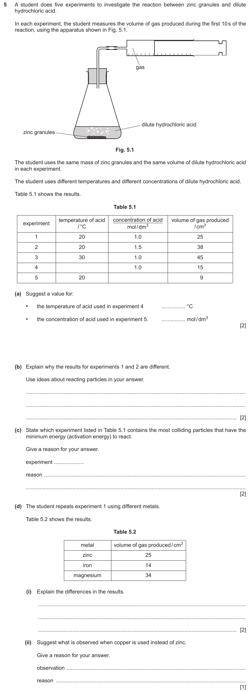 IGCSE 0653 Oct/Nov 2023 Paper 41 Q5 — Chemical Energetics
