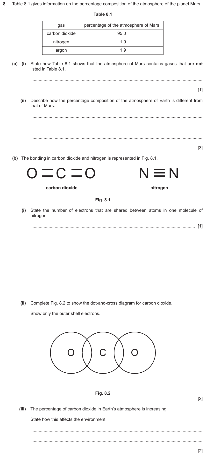 IGCSE 0653 Oct/Nov 2023 Paper 41 Q8 — Chemical Bonding
