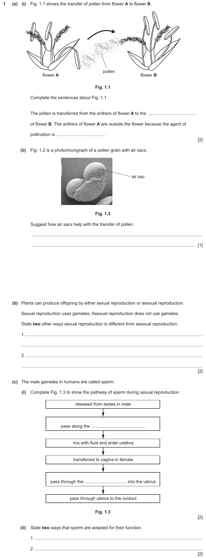 IGCSE 0653 Oct/Nov 2023 Paper 42 Q1 — Reproduction