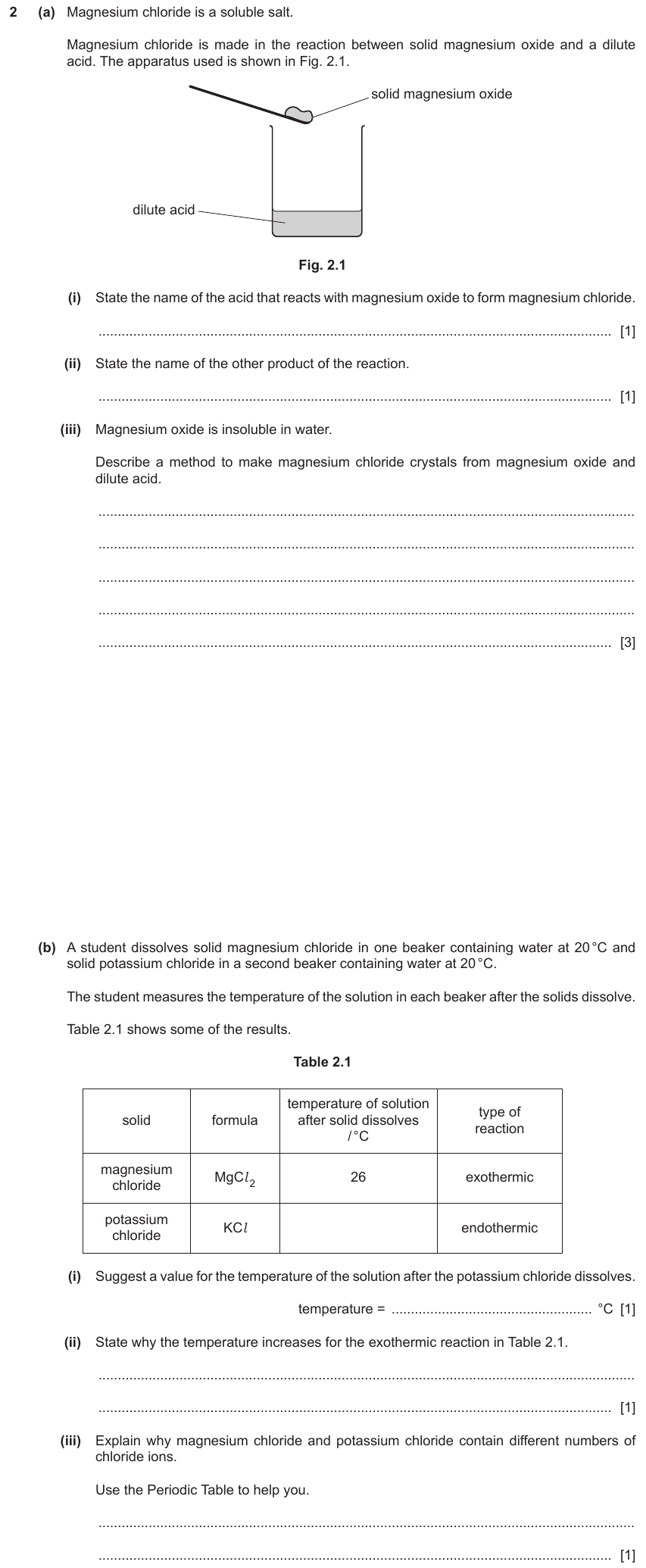 IGCSE 0653 Oct/Nov 2023 Paper 42 Q2 — Acids, Bases & Salts