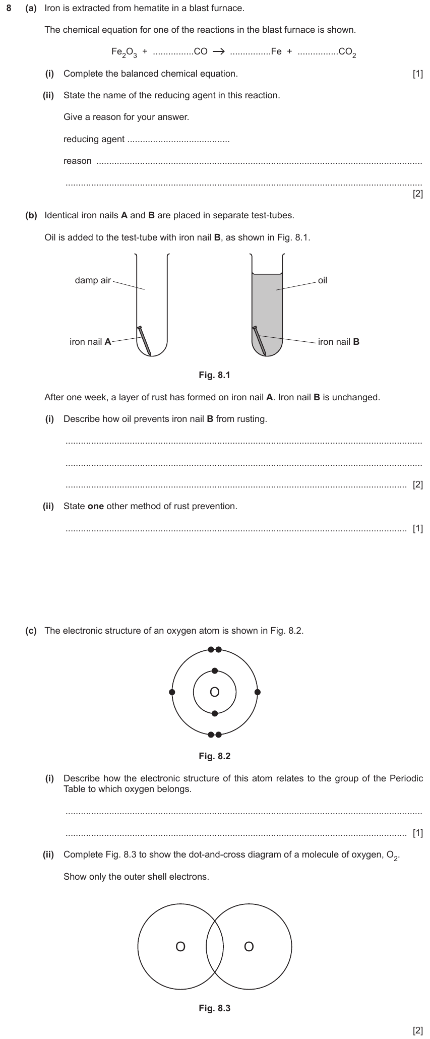 IGCSE 0653 Oct/Nov 2023 Paper 42 Q8 — Electrochemistry