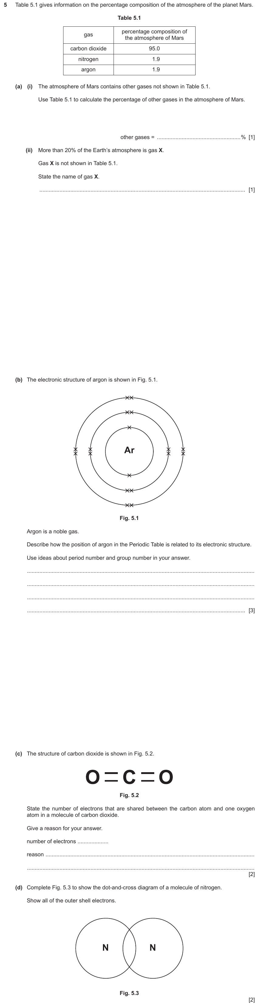 IGCSE 0653 Oct/Nov 2023 Paper 43 Q5 — Chemical Bonding
