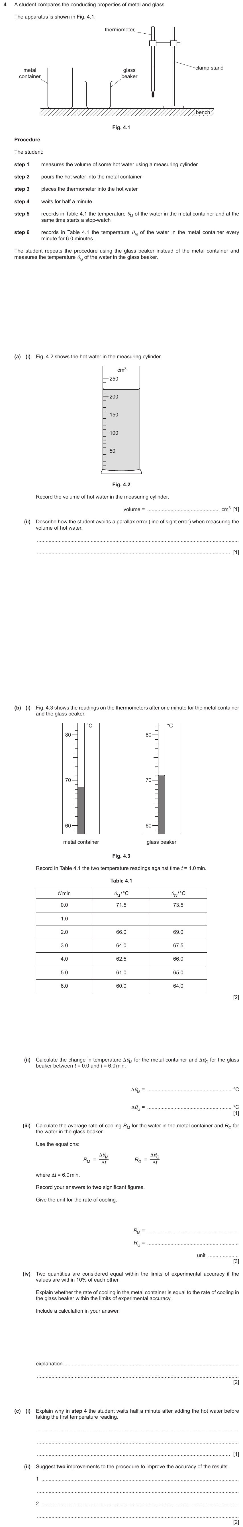 IGCSE 0653 Oct/Nov 2023 Paper 62 Q4 — Thermal Physics