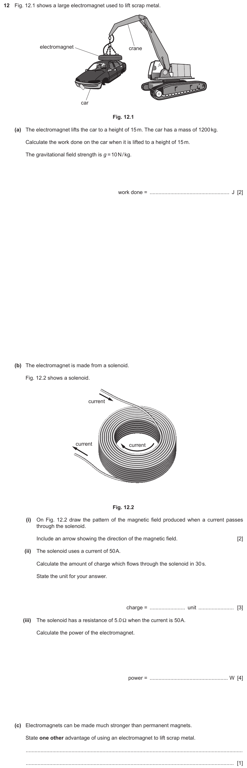 IGCSE 0654 Mar 2024 Paper 42 Question 12 — Magnetism