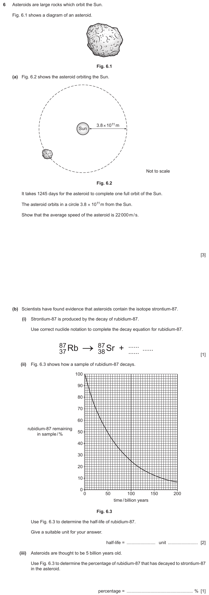 IGCSE 0654 Mar 2024 Paper 42 Question 6 — Earth & the Solar System